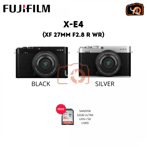 Fujifilm XE4 + XF 27mm F2.8 R WR (Black) - ( Free 32GB Normal SD Card )