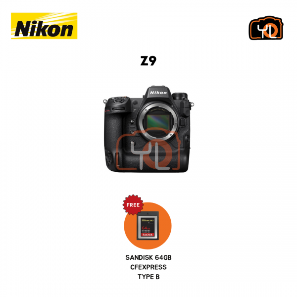 Nikon Z9 Mirrorless Camera Body (Free Sandisk 64GB CF Express Card Type B)