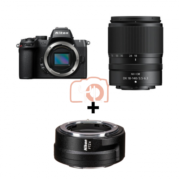 Nikon Z50 II Mirrorless Camera with 18-140mm f/3.5-6.3 Lens Kit + FTZ II Adapter  (Free EN-EL15C Battery - Online email to service@futuromic.com )