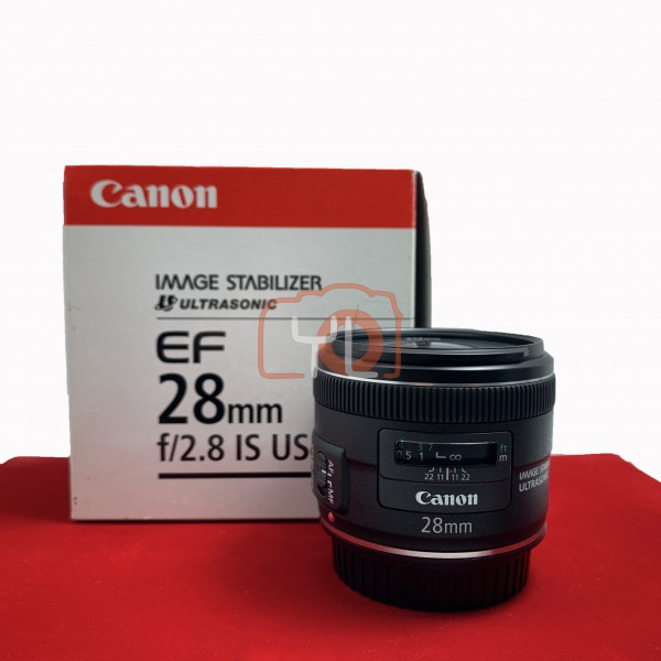 [USED-PJ33] Canon 28mm F2.8 IS USM EF, 95% Like New Condition (S/N:9010000702)