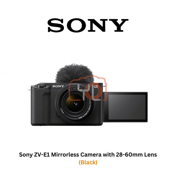 Sony ZV-E1 Mirrorless Camera with 28-60mm Lens (Black) - Free Sony 128GB SF-E Series UHS-II SDXC Memory Card