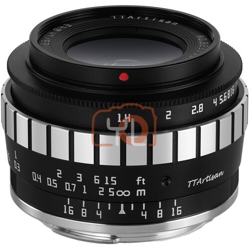 TT Artisan 23mm f1.4 Lens for Canon EF-M (Black & Silver)