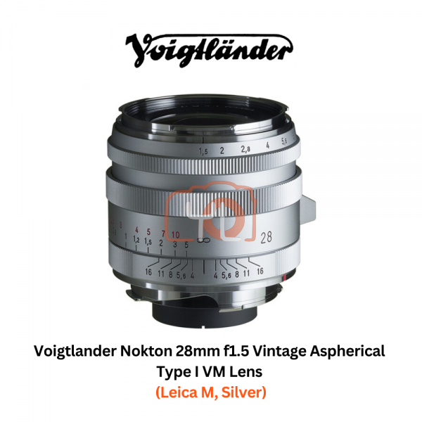 Voigtlander Nokton 28mm f1.5 Vintage Aspherical Type I VM Lens (Leica M, Silver)