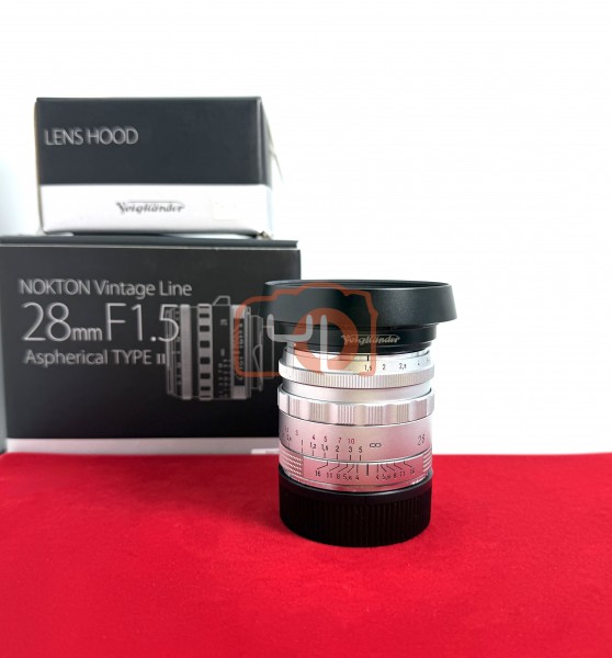 [USED-PJ33] Voigtlander 28mm F1.5 TYP II Nokton Vintage ASPH VM (Leica M), 95% Like New Condition (S/N:7415017)