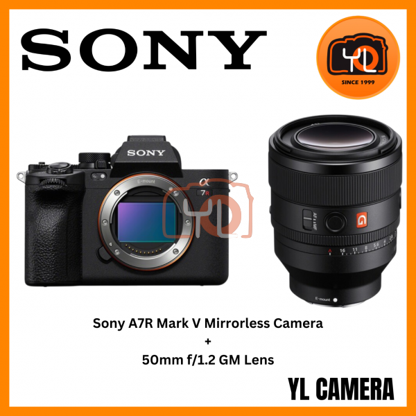 Sony a7R V Mirrorless Camera (Body)+Sony FE 50mm f/1.2 GM Lens (Free Sony 64GB 300MB/Sec Tough SD Card & Extra Battery NP-FZ100)