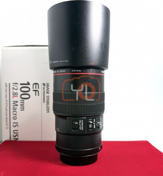 [USED-PJ33] Canon 100mm F2.8 L Macro IS USM EF , 80% Like New Condition (S/N:4641782)