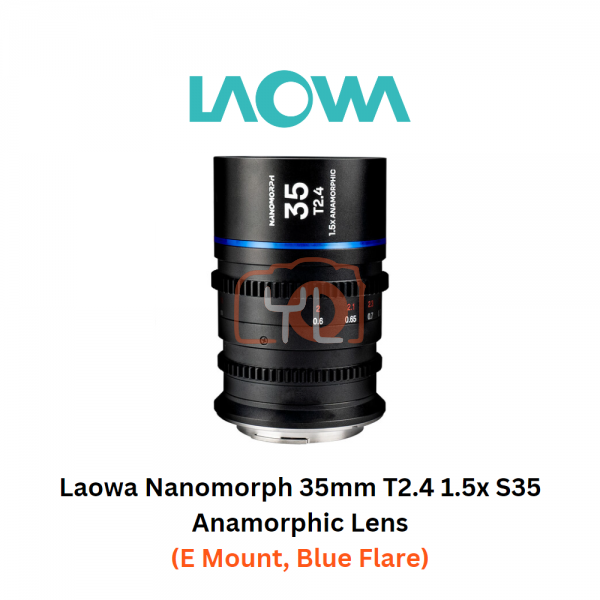 Laowa Nanomorph 35mm T2.4 1.5x S35 Anamorphic Lens (E Mount, Blue Flare)