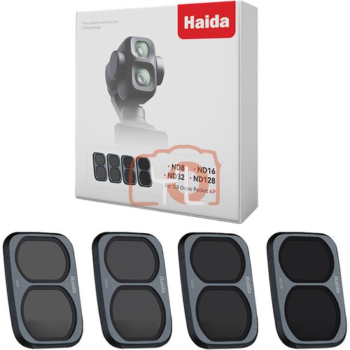 Haida NanoPro Filter Kit for DJI Osmo Pocket 4 Pro (4-Pack) (ND8, ND16, ND32, ND128)