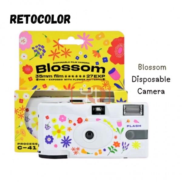 Retocolor Blossom 35mm Disposable Film Camera 27EXP, ISO400 (Film and Battery Included)