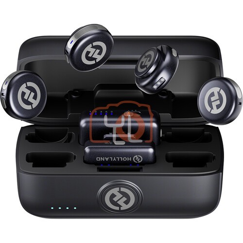 Hollyland LARK M3 Combo 4TX&2RX Wireless Microphone System with 4 Clip-On Mic/Transmitters, 1 USB Receiver & 1 Camera Receiver (2.4 GHz)