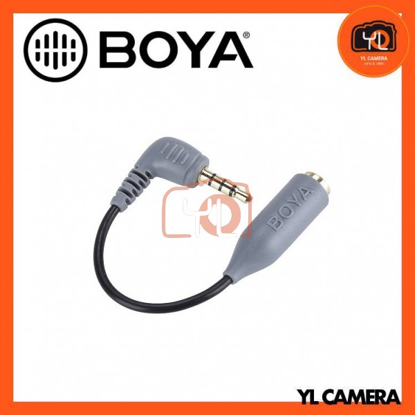 Boya Y-CIP2 3.5mm TRS Female to TRRS Male Microphone Adapter Cable for Smartphones (2.4