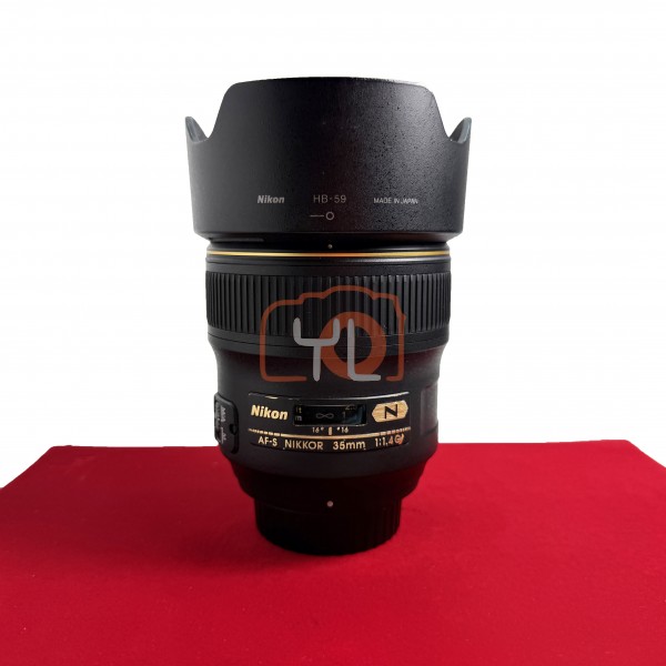 [USED-PJ33] Nikon 35mm F1.4 G AFS, 85% Condition Like New (S/N:21876)