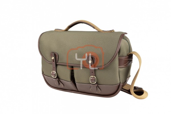 Billingham Mini Eventer Camera/Tablet Bag ( Sage FibreNyte / Chocolate Leather )