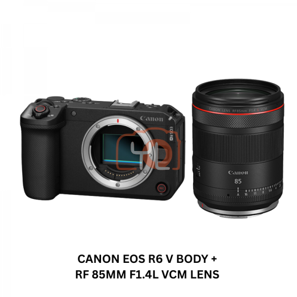 Canon EOS R6 V Mirrorless Camera Body + RF 85mm f1.4 L VCM Lens (Free HOMAN CFexpress Type B 256GB Card)