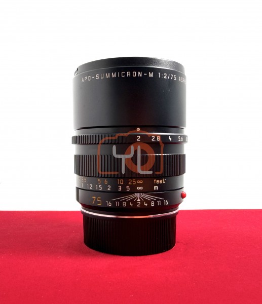 [USED-PJ33] Leica 75mm F2 APO-Summicron-M ASPH 11637 , 90% Like New Condition (S/N:4007231)