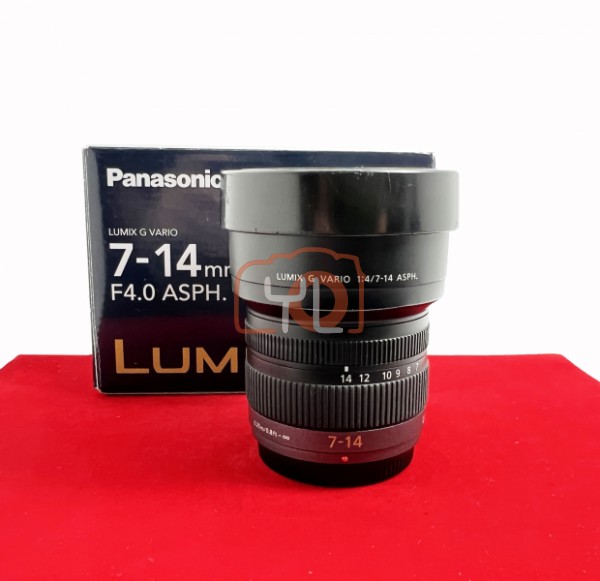 [USED-PJ33] Panasonic 7-14mm F4 Lumix G Vario ASPH, 80% Like New Condition (S/N:SN0LF001251)