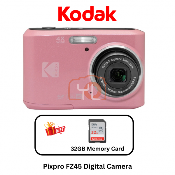 Kodak Pixpro FZ45 Digital Camera (Pink)  (Free 32gb card)