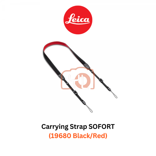 Leica Carrying Strap SOFORT - 19680 Black/Red