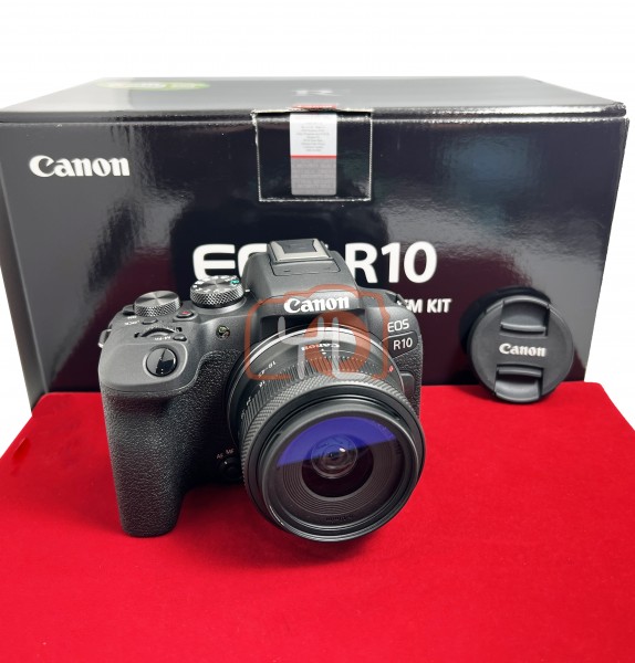 [USED-PJ33] Canon Eos R10 Kit (18-45mm F4.5-6.3 IS STM EFS ),98% Like New Condition (S/N:058031002461)