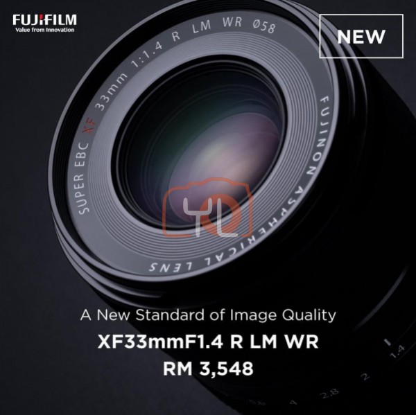 FUJIFILM XF 33mm f1.4 R LM WR Lens