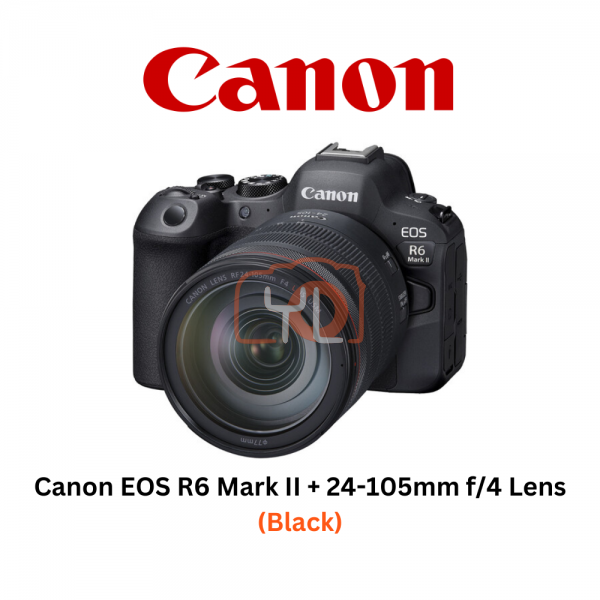 Canon EOS R6 Mark II Mirrorless Camera with 24-105mm f/4 IS L Lens ( Free Canon Ef-EOS R Adapter + Extra Battery LP-E6NH )