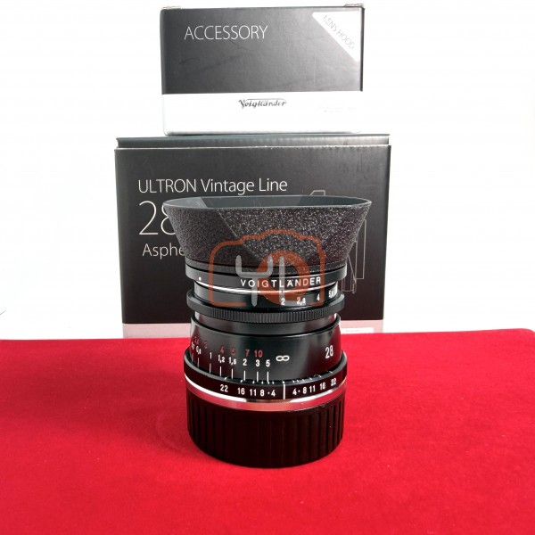 [USED-PJ33] Voigtlander 28mm F2 Type II Ultron Vintage Line ASPH VM (Leica M ) , 95% Like New Condition (S/N:7250260)