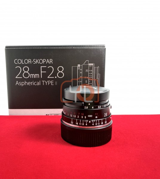 [USED-PJ33] Voigtlander 28mm F2.8 II Color Skopar VM (Leica M) Black, 99% Like New Condition (S/N:7632414)