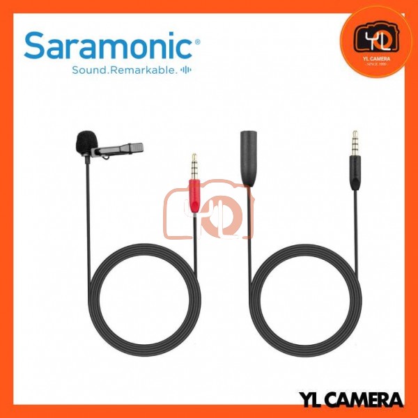 Saramonic SRLMX1+ Omnidirectional Lavalier Clip-On Microphone for iOS & Smartphones
