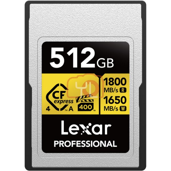 Lexar 512GB Professional GOLD CFexpress 4.0 Type A Memory Card