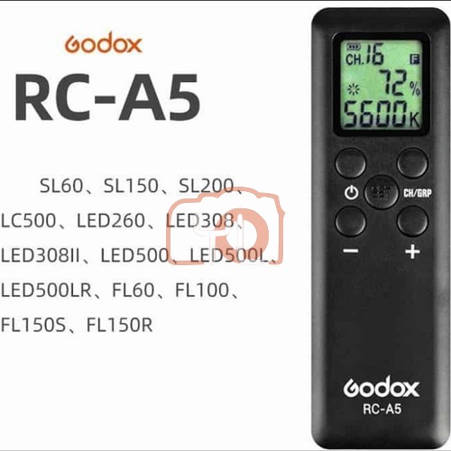 Godox RC-A5 Remote Control for VL150 VL300 SL-60W SL150W SL150II UL150 SL-200W SL-200II LEDP260