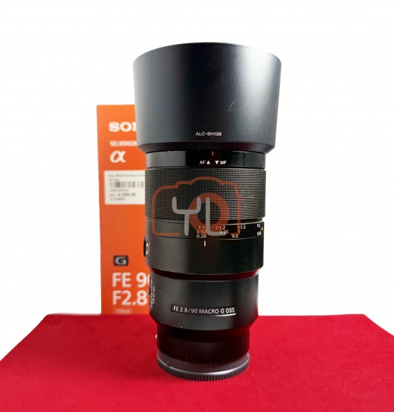 [USED-PJ33] Sony 90mm F2.8 G Macro OSS FE, 80% Condition Like New (S/N:1827660)
