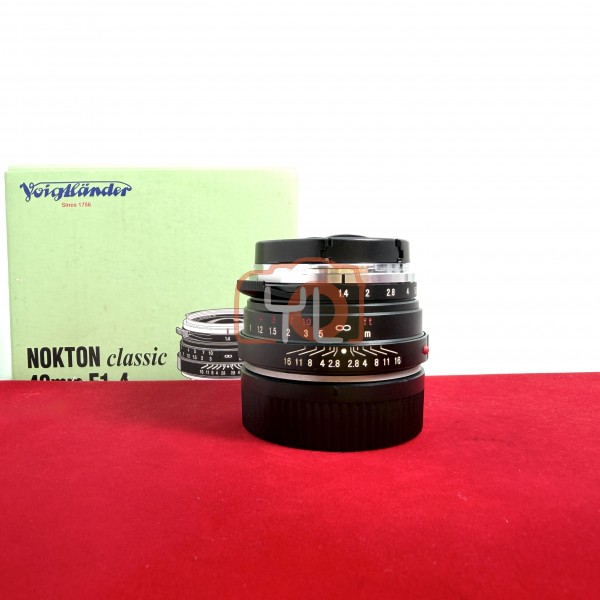 [USED-PJ33] Voigtlander 40MM F1.4 SC Nokton Classic VM (Leica M Mount), 95% Like New Condition (S/N:9450809)