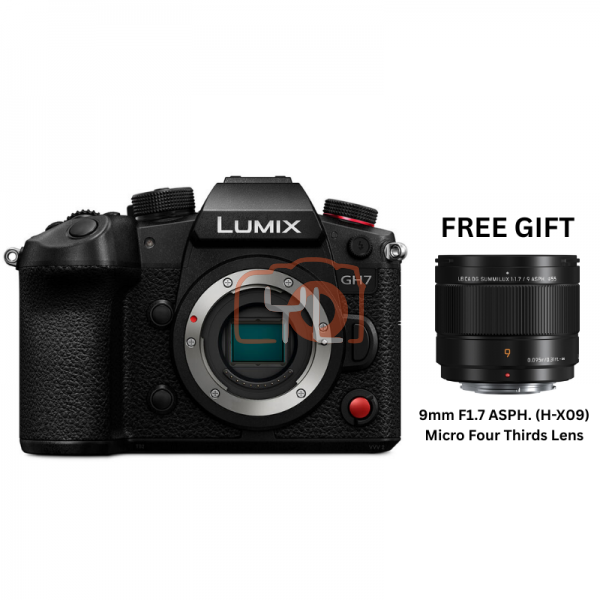 Panasonic Lumix GH7 Camera Body - Free Panasonic Leica DG Summilux 9mm f1.7 ASPH Lens (H-X09MGC)