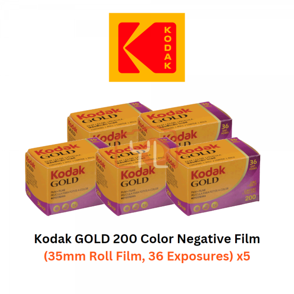 Kodak GOLD 200 Color Negative Film (35mm Roll Film, 36exp) x 5 PCS
