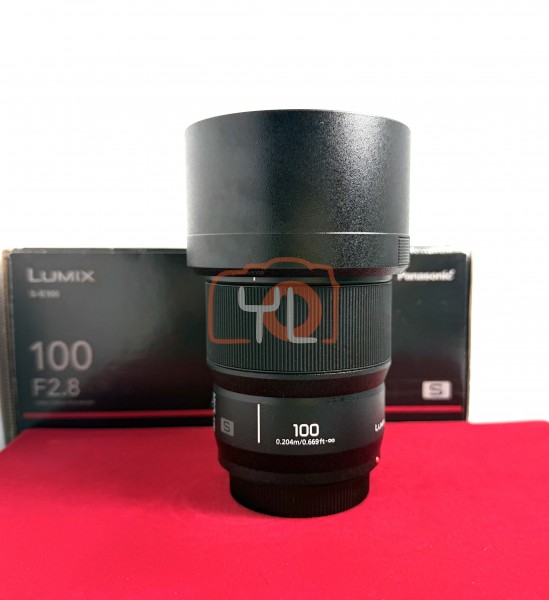 [USED-PJ33] Panasonic 100mm F2.8 Macro Lumix S, 95% Like New Condition (S/N:XM4AA201518)