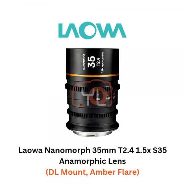 Laowa Nanomorph 35mm T2.4 1.5x S35 Anamorphic Lens (DL Mount, Amber Flare)