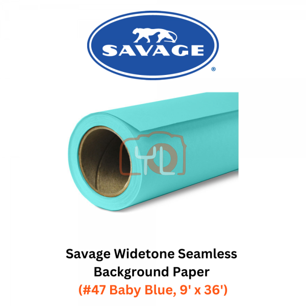 Savage Widetone Seamless Background Paper (#47 Baby Blue, 9' x 36')