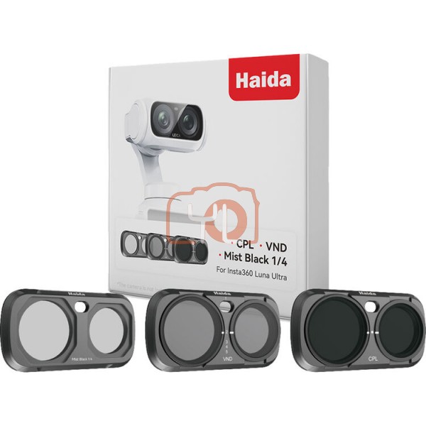 Haida NanoPro 3-Pack Magnetic Filter Kit for Insta360 Luna Ultra (Black)