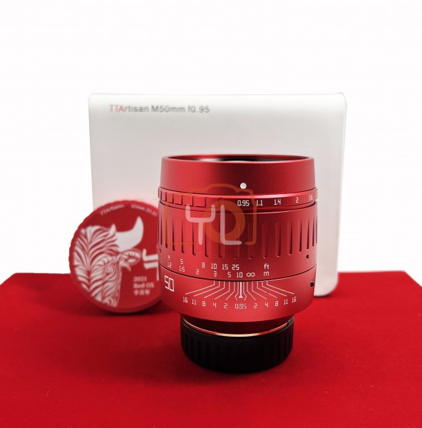 [USED-PJ33] TT Artisan 50mm F0.95 RED Edition ( Leica M ), 95% Like New Condition (S/N:148/500)