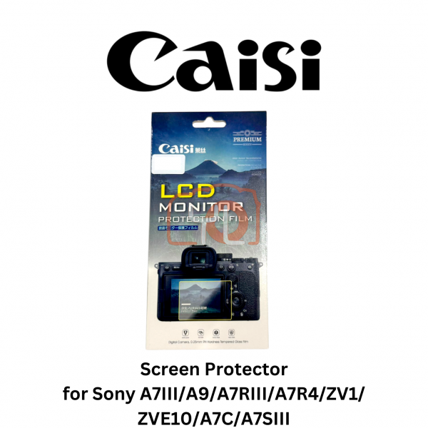 Caisi Digital Camera LCD Screen Protector Tempered Glass Film for Sony A7III /A9 /A7RIII /A7R4 /ZV1 /ZVE10 /A7C /A7SIII