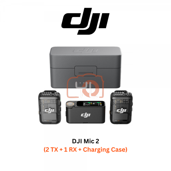 DJI Mic 2 2-Person Compact Digital Wireless Microphone System/Recorder for Camera & Smartphone (2.4 GHz) - New Launch