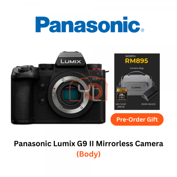 Panasonic Lumix G9 II Mirrorless Camera (Body) - FREE SANDISK 64GB EXTREME PRO SD CARD And Extra Battery BLK22 Redeem Online at https://bit.ly/LumixCNY24