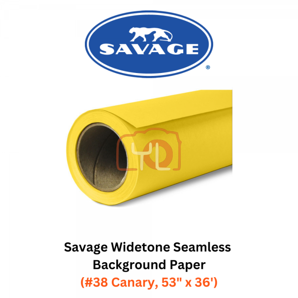 Savage Widetone Seamless Background Paper (#38 Canary, 53