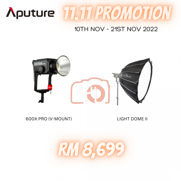 Aputure LS 600x Pro Lamp Head (V-Mount) + Light Dome II