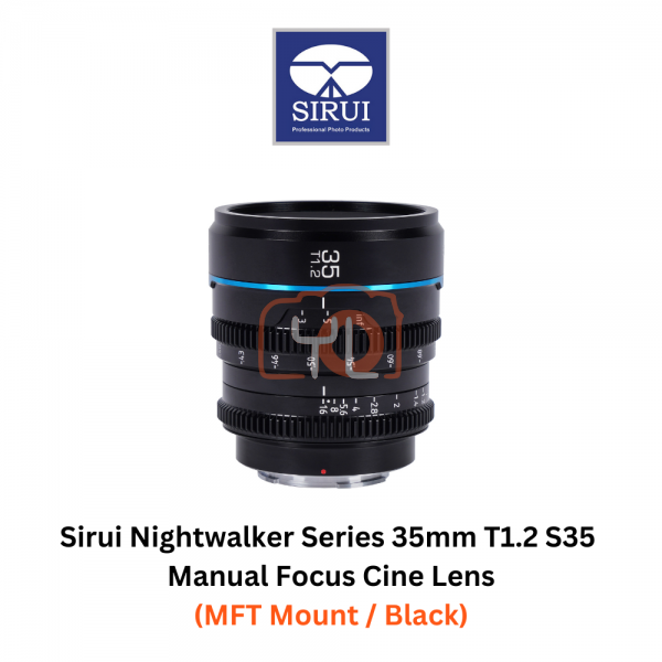 Sirui 35mm T1.2 S35 Manual Focus Cine Lens (MFT Mount, Black)