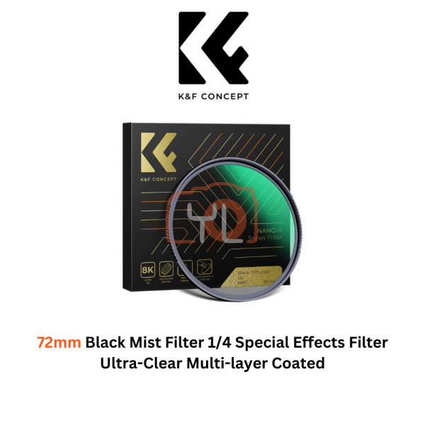 K&F Concept 72mm Black Mist Filter 1/4 Special Effects Filter Ultra-Clear Multi-layer Coated