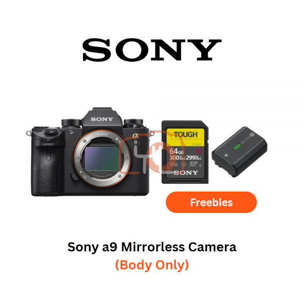 Sony A9 Camera [Free Sony 64GB 300mb/sec Tough SD Card + Extra NP-FZ100]