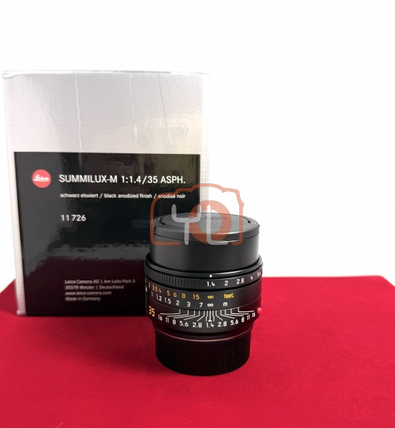 [USED-PJ33] Leica 35mm F1.4 Summilux-M ASPH FLE II 11726, 95% Like New Condition (S/N:4961007)