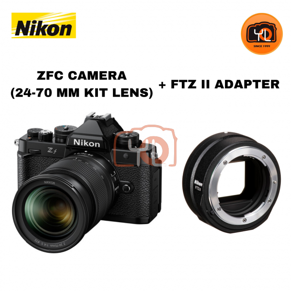 Nikon ZF Mirrorless Camera Kit 24-70mm F4 Lens + FTZ II Adapter