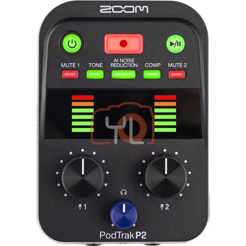 Zoom PodTrak P2 Dual USB Mic Recorder for Podcasters
